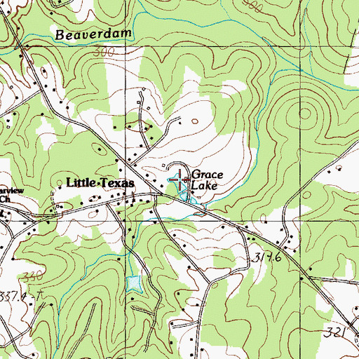Topographic Map of Grace Lake, SC