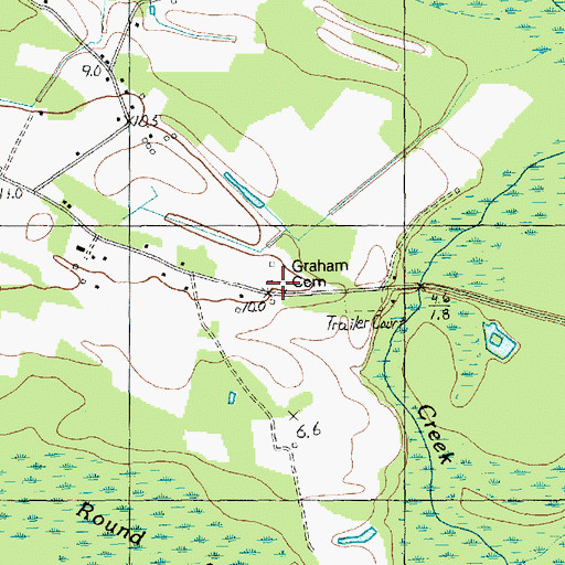 Topographic Map of Graham Cemetery, SC
