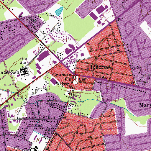 Topographic Map of Graham Church, SC