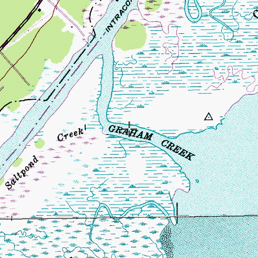 Topographic Map of Graham Creek, SC