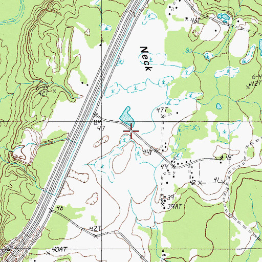 Topographic Map of Grahams Neck, SC