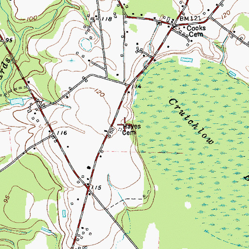 Topographic Map of Grainger Cemetery, SC