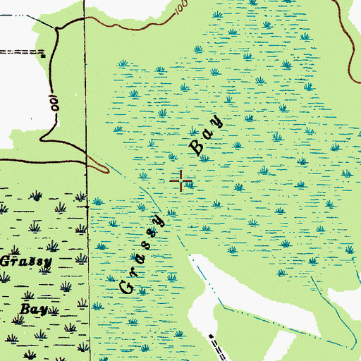 Topographic Map of Grassy Bay, SC