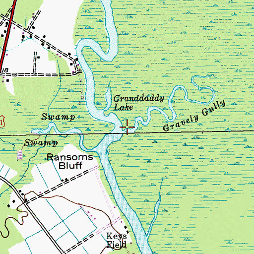 Topographic Map of Gravely Gully, SC