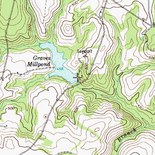 Topographic Map of Graves Millpond, SC