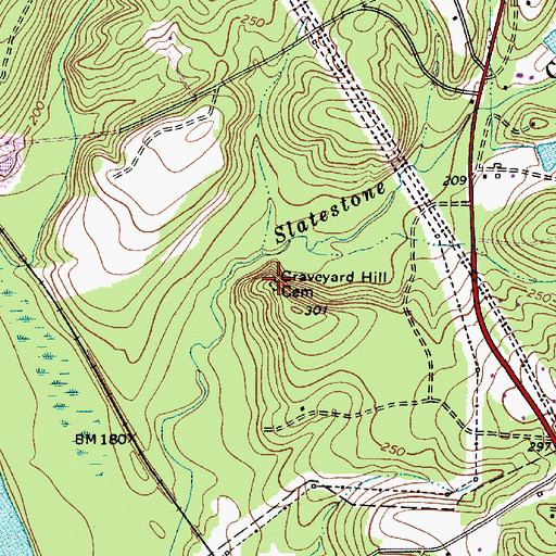 Topographic Map of Graveyard Hill Cemetery, SC