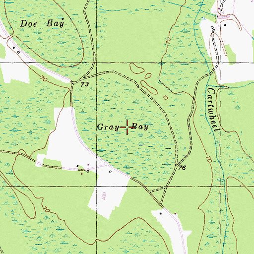 Topographic Map of Gray Bay, SC