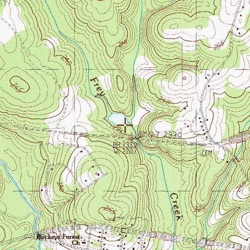 Topographic Map of Grays Creek, SC