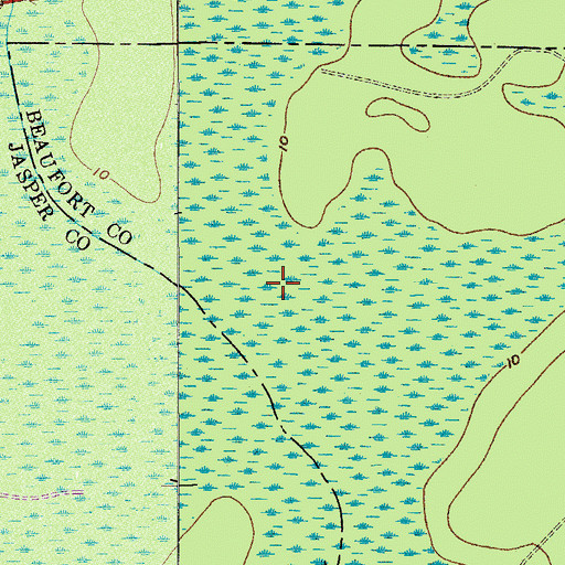 Topographic Map of Great Swamp, SC
