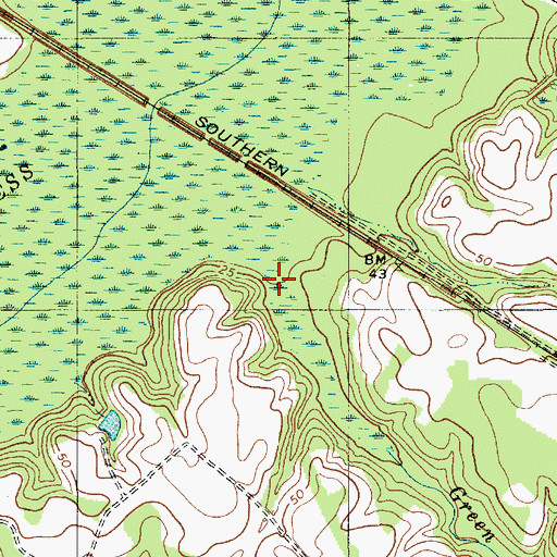 Topographic Map of Green Bay Branch, SC