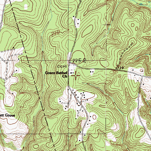 Topographic Map of Green Bethel School, SC