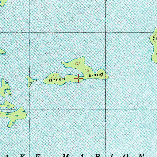 Topographic Map of Green Island, SC