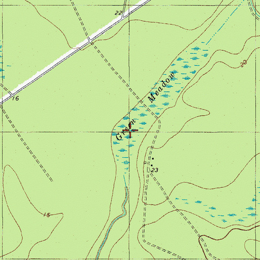 Topographic Map of Green Meadow, SC