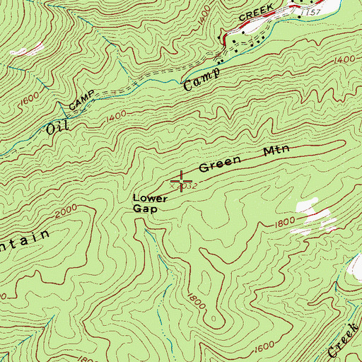 Topographic Map of Green Mountain, SC