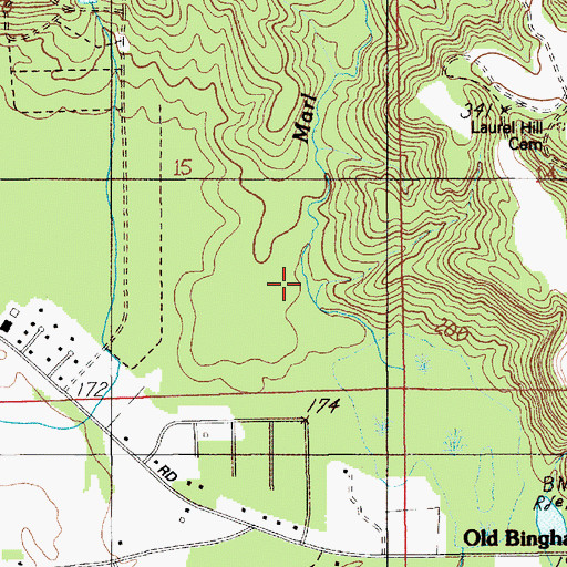 Topographic Map of Marl Branch, AL