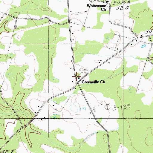 Topographic Map of Greenville School, SC