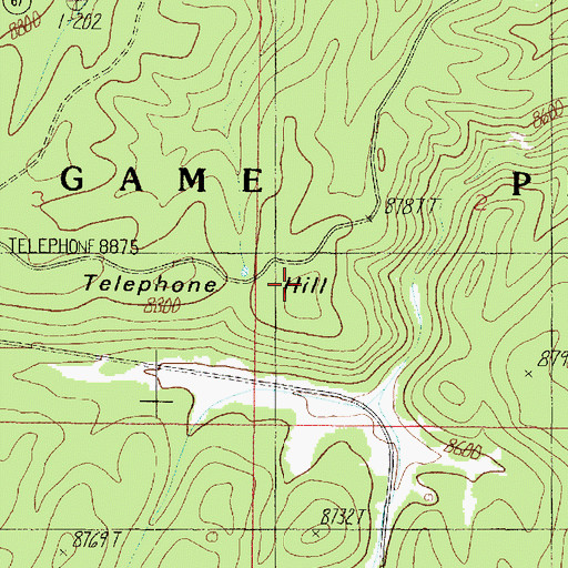 Topographic Map of Telephone Hill, AZ