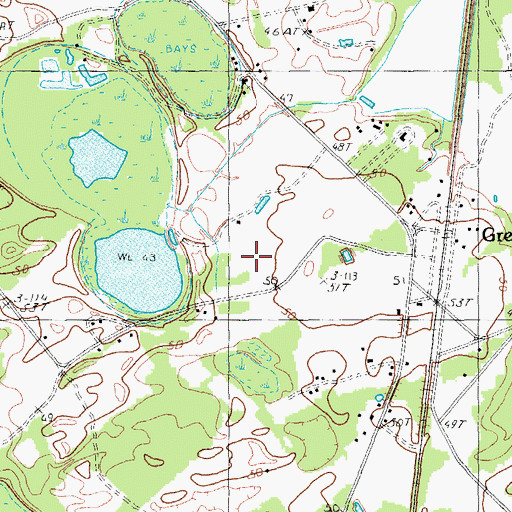Topographic Map of Gresham School, SC