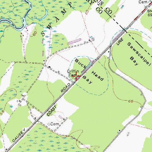 Topographic Map of Griffin Cemetery, SC