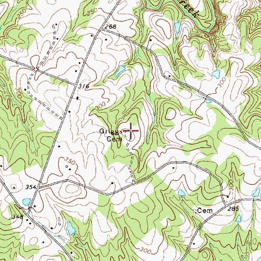 Topographic Map of Griggs Cemetery, SC