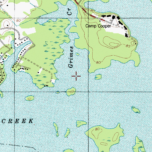 Topographic Map of Grimes Creek, SC