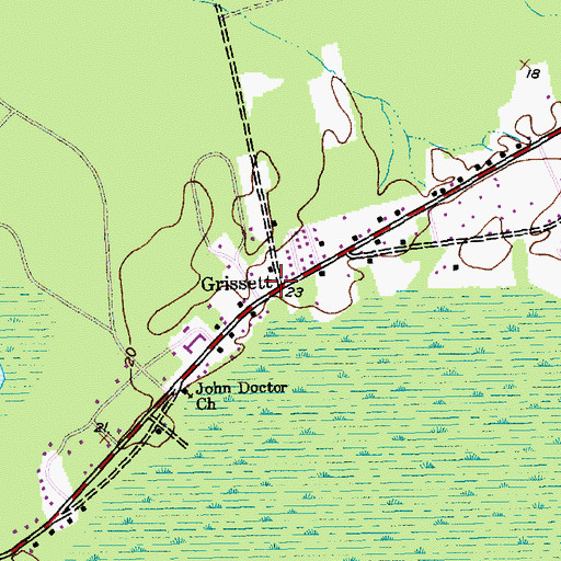 Topographic Map of Grissett, SC