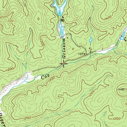 Topographic Map of Grissom Branch, SC