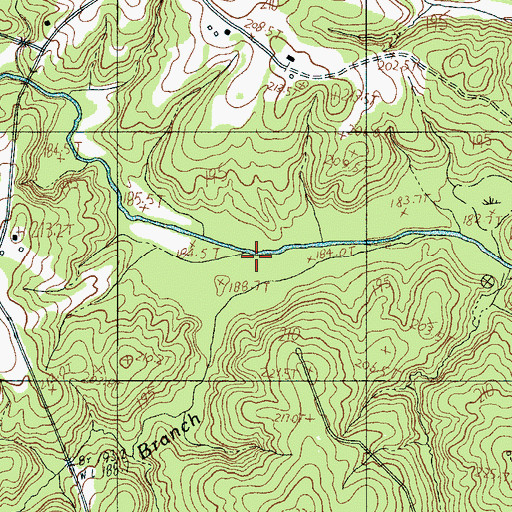 Topographic Map of Grist Branch, SC