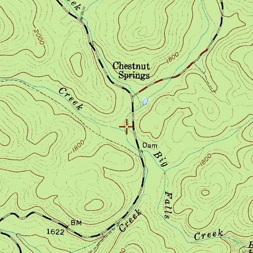 Topographic Map of Guest Creek, SC
