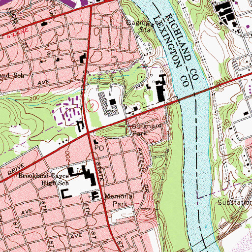 Topographic Map of Guignard Park, SC