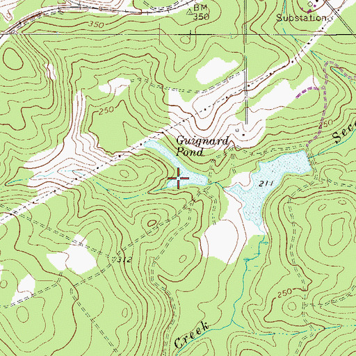 Topographic Map of Guignard Pond, SC
