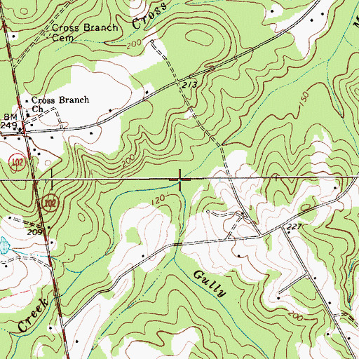 Topographic Map of Gully Branch, SC