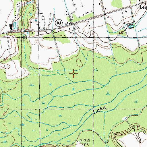 Topographic Map of Gum Branch, SC
