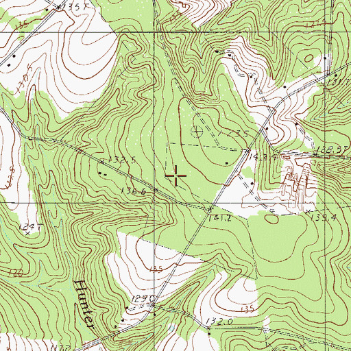 Topographic Map of Gum Ridge School, SC