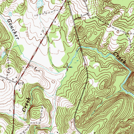 Topographic Map of Gum Root Creek, SC