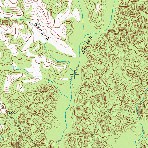 Topographic Map of Gum Spring Branch, SC