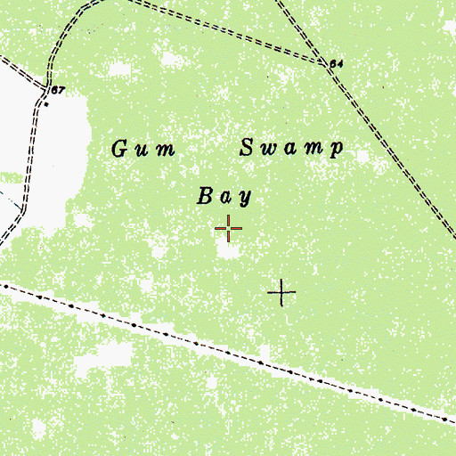 Topographic Map of Gum Swamp Bay, SC