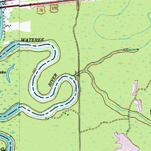 Topographic Map of Gum Swamp Branch, SC
