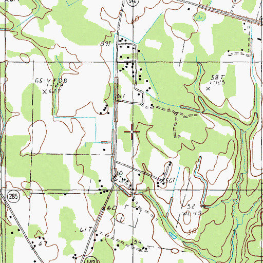 Topographic Map of Gumtree Branch, SC