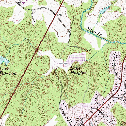 Topographic Map of Lake Haigler, SC