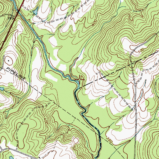 Topographic Map of Haile Gold Mine Creek, SC