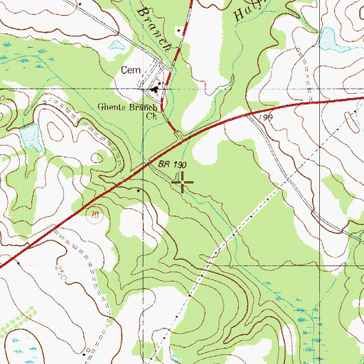 Topographic Map of Halfmoon Branch, SC