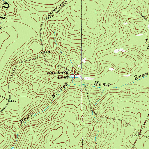 Topographic Map of Hamburg Lake, SC