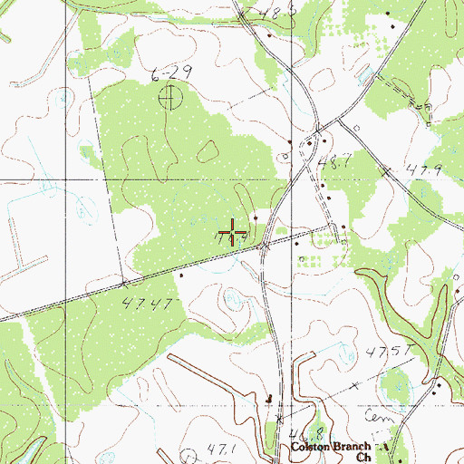 Topographic Map of Hampton Grove Church, SC