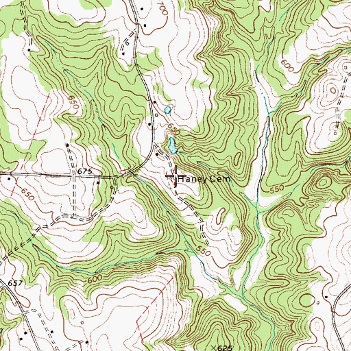 Topographic Map of Haney Cemetery, SC