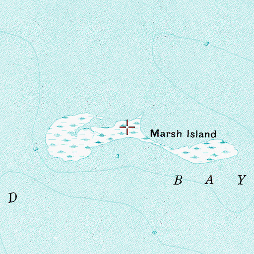 Topographic Map of Marsh Island, AL