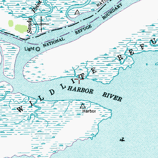 Topographic Map of Harbor River, SC