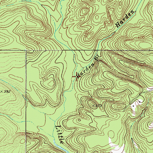 Topographic Map of Harden Branch, SC