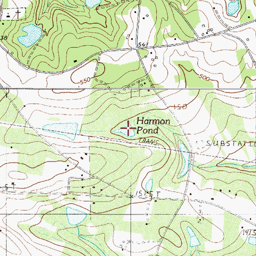 Topographic Map of Harmon Pond, SC