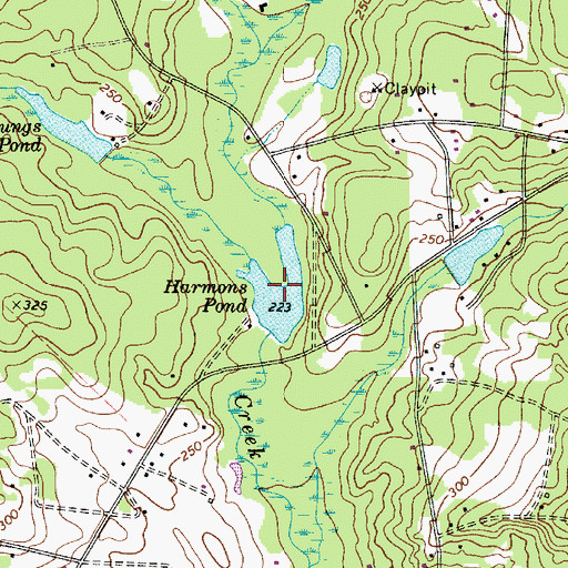 Topographic Map of Harmons Pond, SC